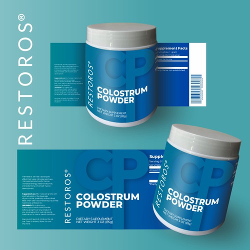 NEW Restoros Supplement Label with Additional Opportunity for Winner (BLIND + GUARANTEED CONTEST) Design by Tabu Things