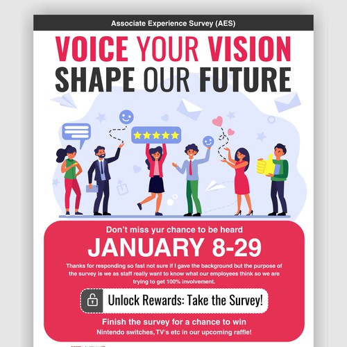 Acme Survey Need 100% Participation Design by The 3colors