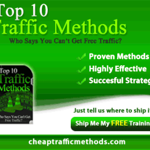 Create the next banner ad for Cheap Traffic Methods Réalisé par auti