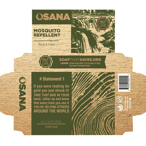 Create Overall Packaging Design for Mosquito Repellent Soap That Saves Lives Diseño de ADD778