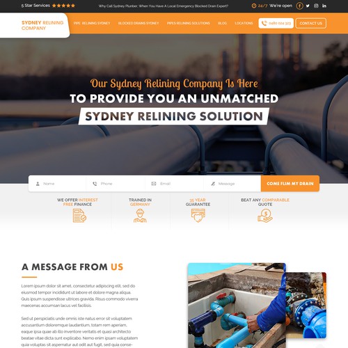 ⭐ SYDNEY PLUMBING COMPANY NEEDING FRESH NEW WEBSITE Design by Webwooter™