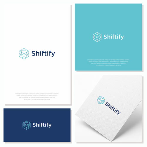 Minimalist and modern logo design for modern work shift management application Design by subor_