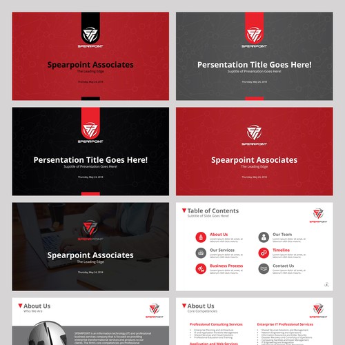 PowerPoint Template for security & technology startup Design by Wisden