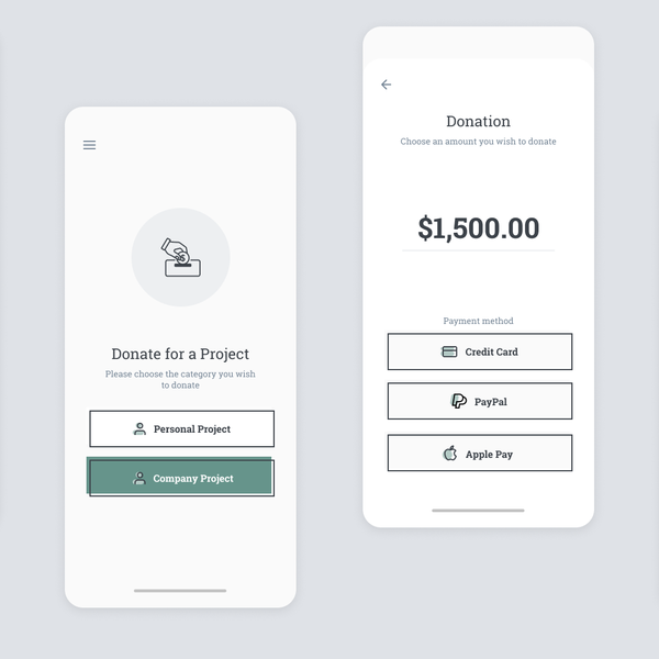 Sheltr - App Design/Mockups for world's first social gamified donation network.