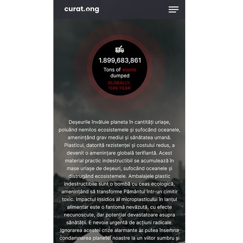 Earth in Focus: A Transformative  Web Experience Highlighting Waste, Pollution, and Sustainability Design by Pavlina_K