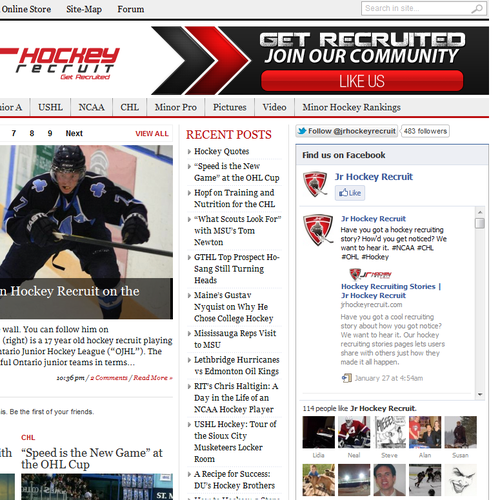 Jr Hockey Recruit Banner Ad Design by Mr. Legend