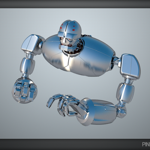 Computer modeled (CG) evil robot illustration Design von Pine Studio