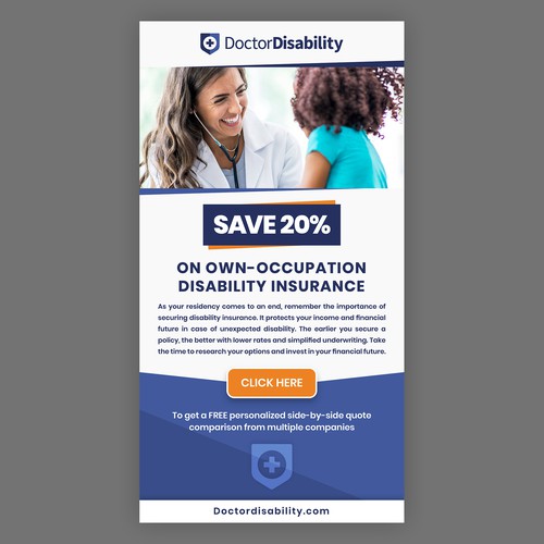 Design an email template for disability insurance for doctors Design by Ahsanaq