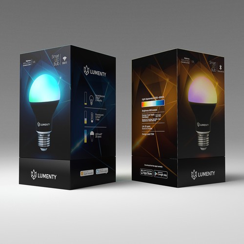We need to create a sophisticated package for smart lamps. Design by leandropalencia84