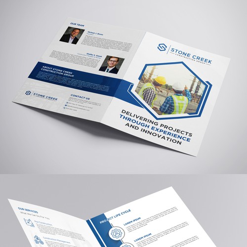 Brochure for Construction Company Design by Alphabet ♥