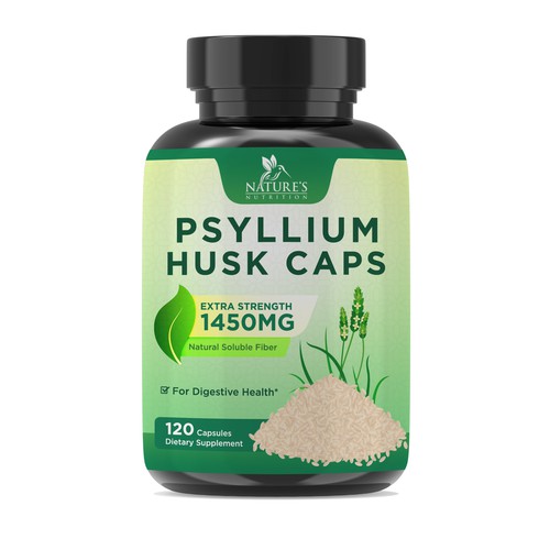 Natural Psyllium Husk Capsules Design needed for Nature's Nutrition Design by EsoWorld