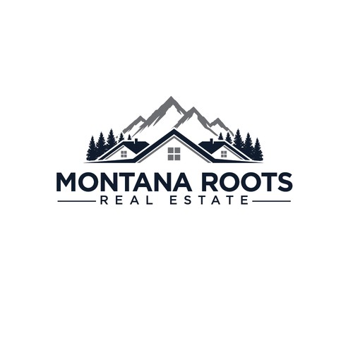 Logo for a Real Estate firm that helps others put down roots in Montana. Design by pianpao