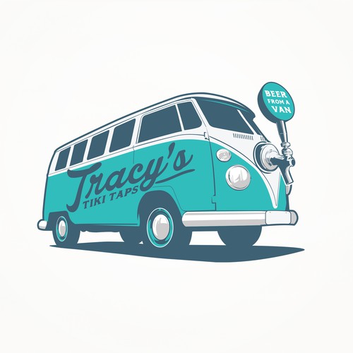 Fun Logo to help us attract people to our beer bus Design by pmo