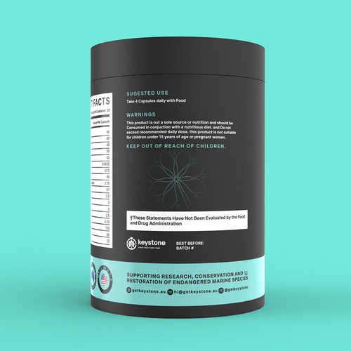 Label for a new supplement brand Réalisé par Muhiuddin99