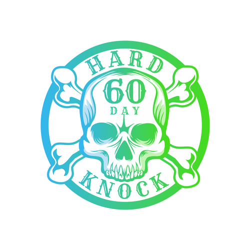 Diseño de 60 Day Hard Knock Challenge Logo de Vandi septiawan