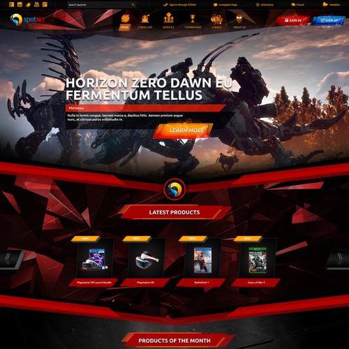 Spotnet website Design by Infinityデザイナー