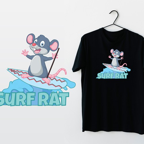 Surf Rat (Please design my husband's childhood comic book character) Design by Diana Dnes