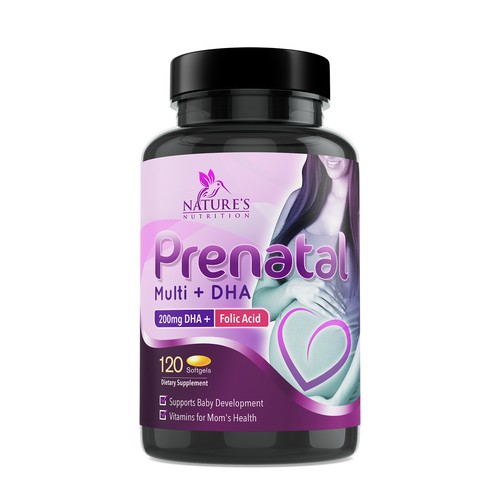 Prenatal Vitamins Label Design needed for Nature's Nutrition Réalisé par ted181 dexign