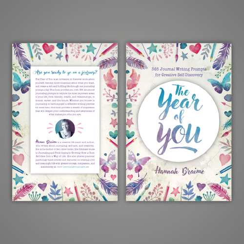 Design a book cover for a book of 365 journaling prompts Design by Rocío Martín Osuna