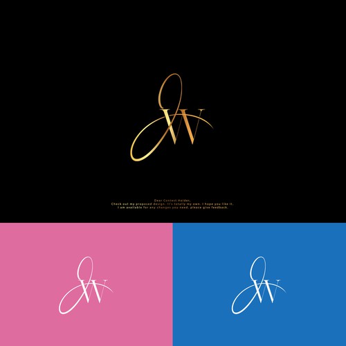 JW Script Logo Design by pixeldesign999