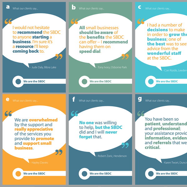 Poster campaign for the SBDC