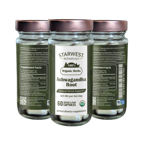 Organic Herb Capsule Label Design Design by Designlifelk