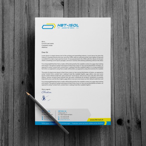 Implement the new logo on all our business papers Design by (VEER)