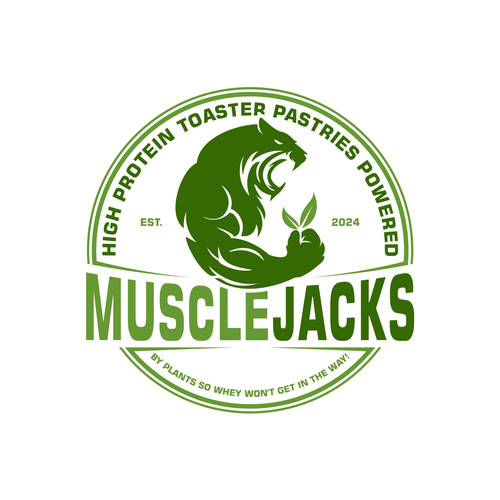 Design a eye catching logo for High protein toaster pastry for muscle bound vegans Design by samsoel