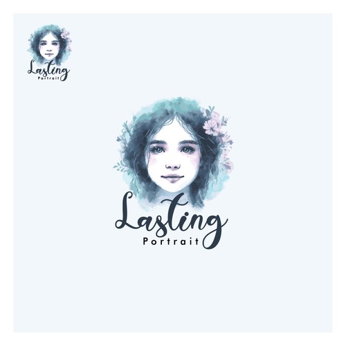 Custom Oil and Watercolor Portrait Logo and Word Art Design by Sami.Designs