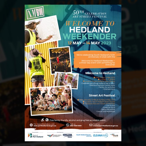 Welcome to Hedland weekender Design by Abdel one