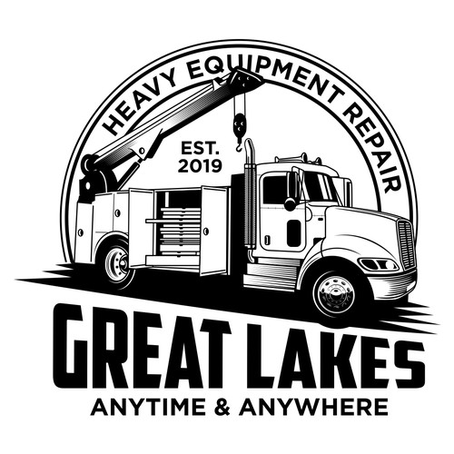 Creative design for heavy equipment repair in the state of Michigan Design by premankampung