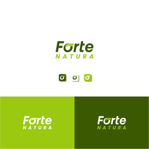 Forte Natura Logo that emphasizes on the word Forte (big) for natural health supplements Design by Bing.