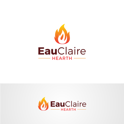 Updated, Warm, Clean brand logo for our Fireplace and Stove collection. Design by ronnin