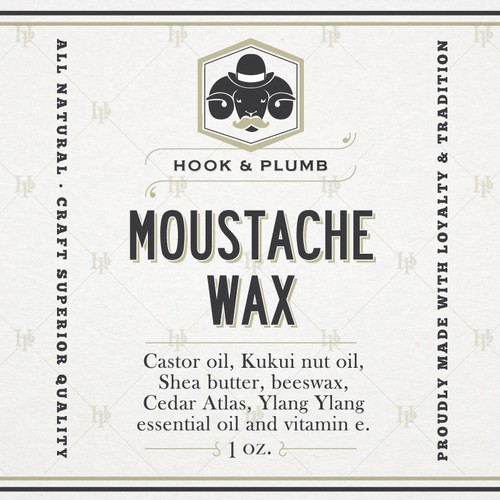 Create Beard Oil and Moustache Wax Product Labels | Product label contest