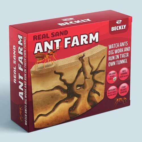 Eye Catching Ant Farm Box Design Design by Radmilica