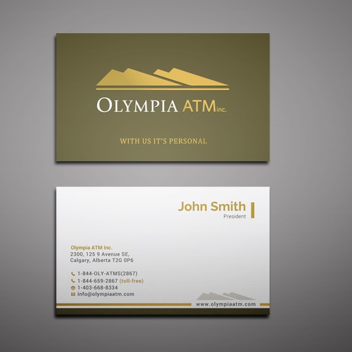 ATM Company In Canada Growing Fast Needs Fresh Business Card Design 