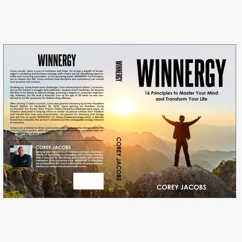 Design a sleek book cover for a man who wants to transform your mind and life! Design by Aziel Design