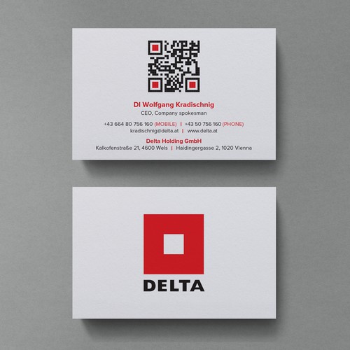 DELTA Business Card Relaunch Design by Birendra Chandra Das