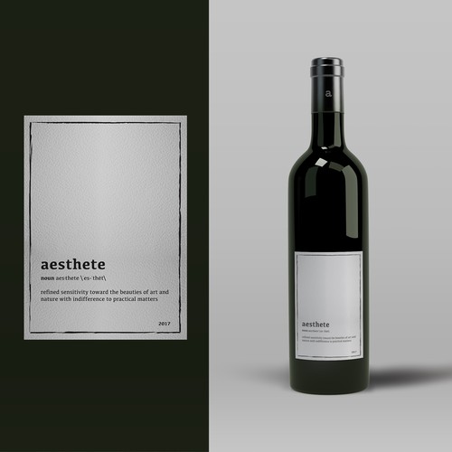 Minimalistic wine label needed Design by tenxdesign