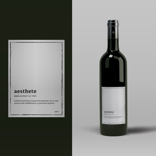 Minimalistic wine label needed Réalisé par tenxdesign