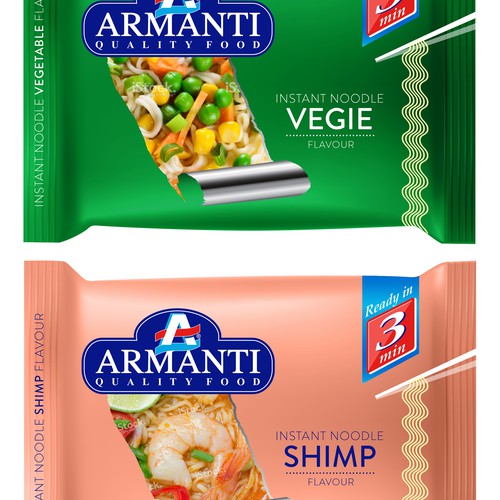 Design New Armanti Instant Noodles por sarapaheylo