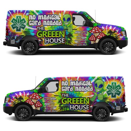 Psychedelic Alien, Mushroom and Hippy Design Needed for Food Truck Design by aricaturrash