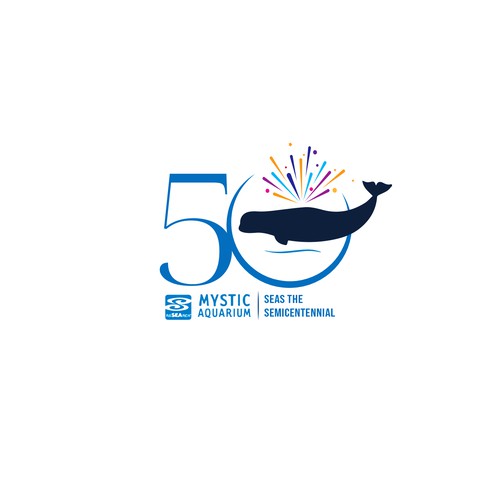 Mystic Aquarium Needs Special logo for 50th Year Anniversary Diseño de D.Silva