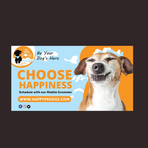 Choose Happiness Banner Design Design by Sketch Media™