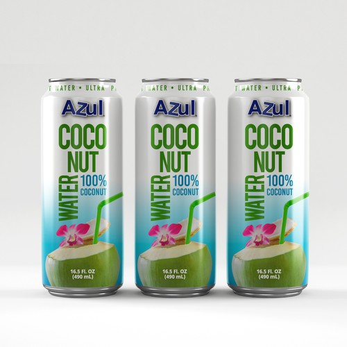 HELP CREATE A COCONUT WATER LABEL PART OF COCONUT WATER LINEUP 100% COCONUT WATER Diseño de creationMB