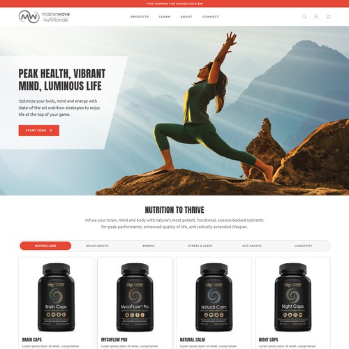 Design the "sexiest" and most powerful health supplements website on the planet Design réalisé par Sattvi Art