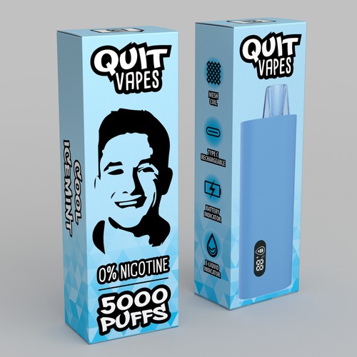 Quit Vape Package for disposable vape device Design by Fajar Juliandri