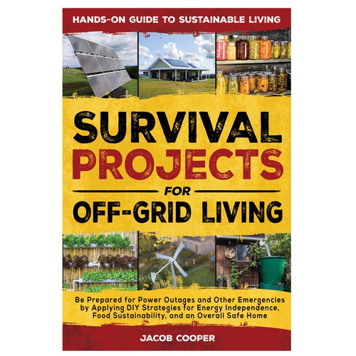 Book Cover for Off-Grid Survival Projects Design by MarCreative™