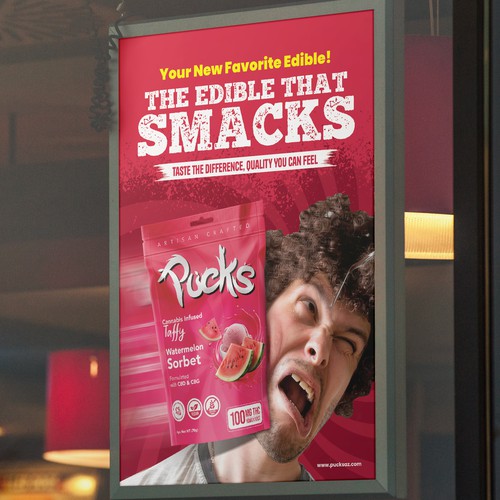 Searching for compelling advertisement for Cannabis edible brand Design by RED DOT