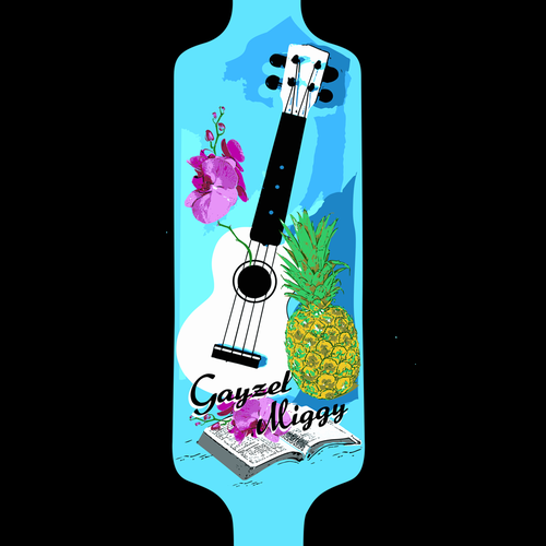 Pineapple and Ukulele love story Design by SANT2